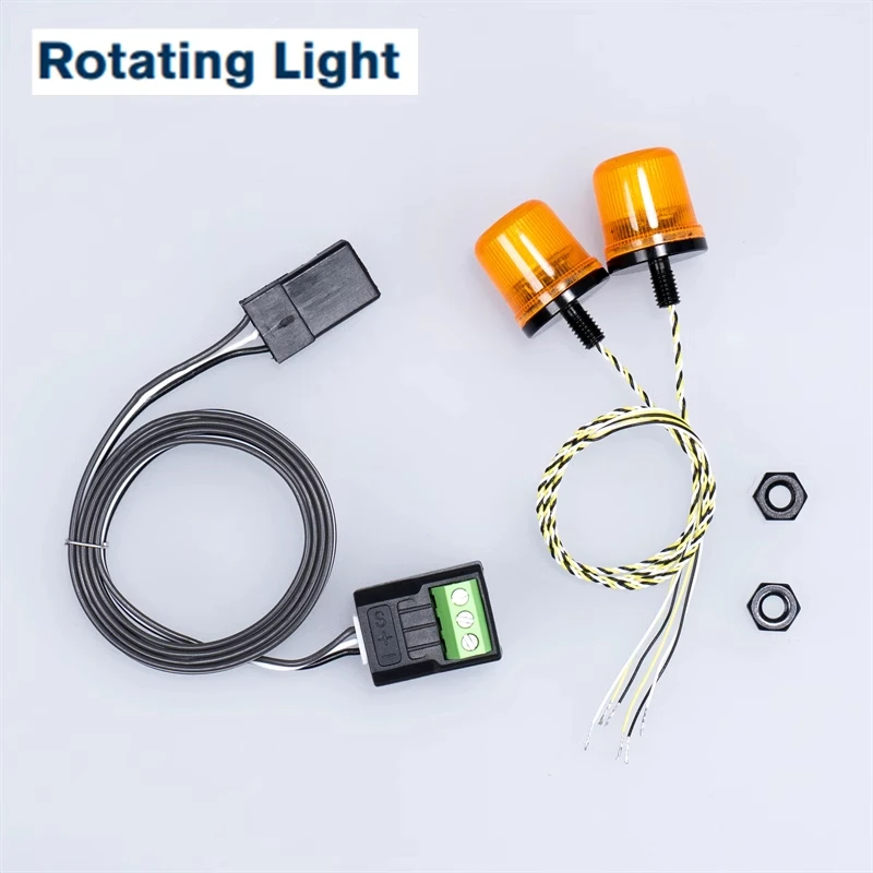 

360 Degree Rotating Warning LED Light for 1/14 Tamiya RC Truck Trailer Tipper Excavator Bulldozer and Other Engineering Vehicle