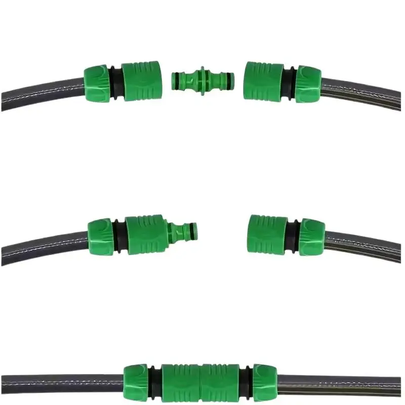 Double Way Hose Connector Leak Proof Durable Easy Install PP Plastic Water Adapter for Outdoor Garden Irrigation
