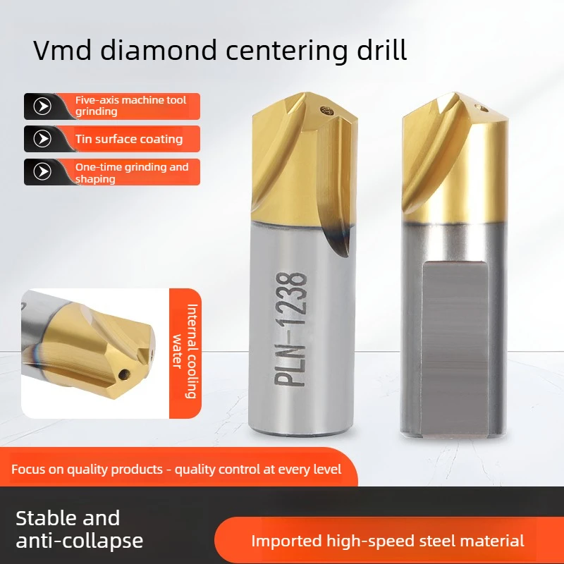 

Высокоскоростной кобальт ​ ​ Стальные центрирующие и направляющие сверла VMD с TiN-покрытием, с внутренней подачей охлаждающей жидкости, серия PLN/PLD, для сверления металла