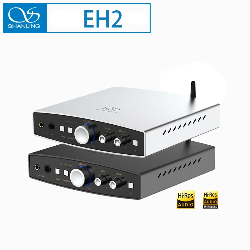 SHANLING EH2 24-bit Architecture R2R DAC AMP Desktop Decoder Headphone Amplifier Bluetooth 5.2 LDAC Hi-Res Audio PCM768 DSD512