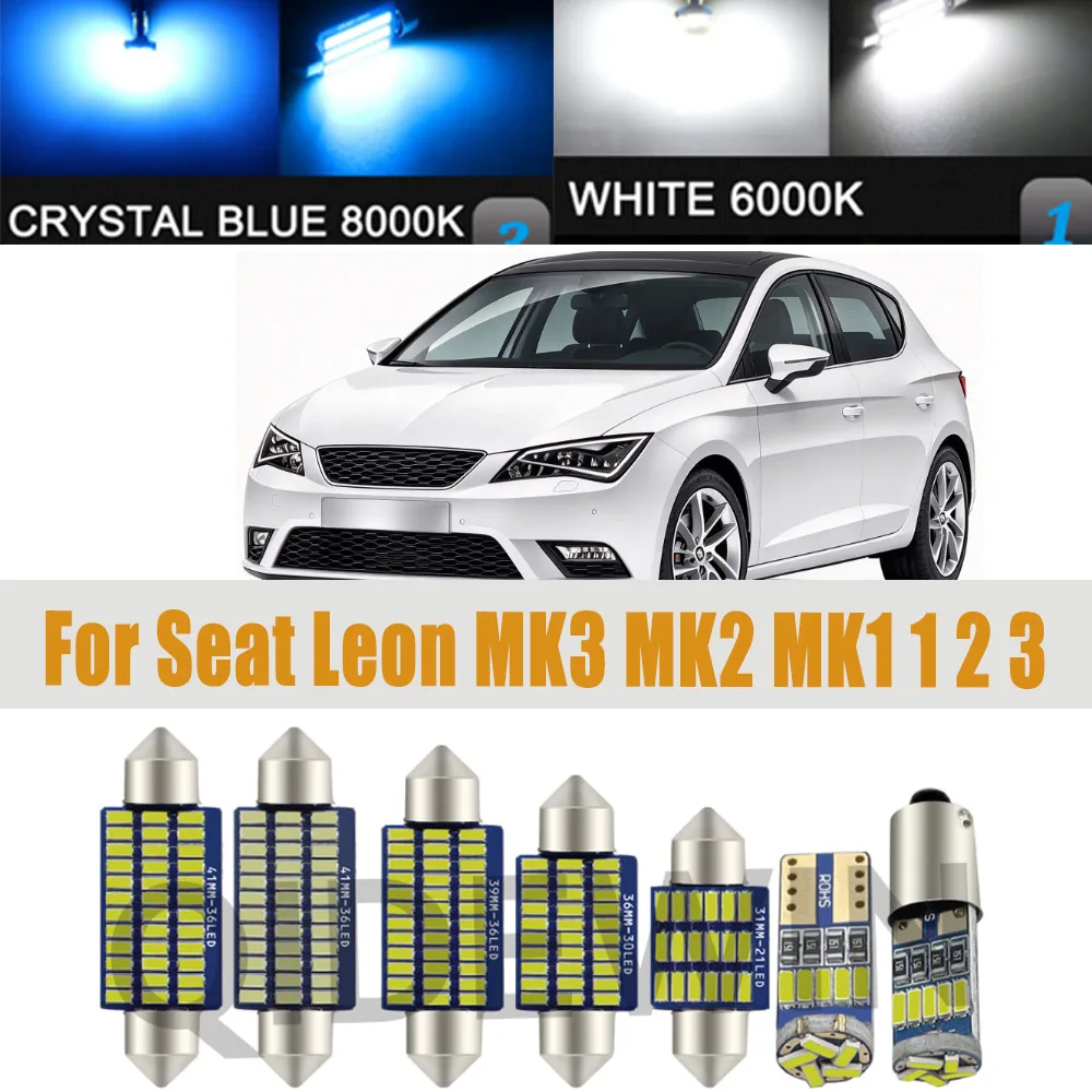 Car Interior LED Light Canbus For Seat Leon MK3 MK2 MK1 1 2 3 5F 1M 1P 1998 2001 2004 2005 2011 2015 2017 2018 2020 2021 2022
