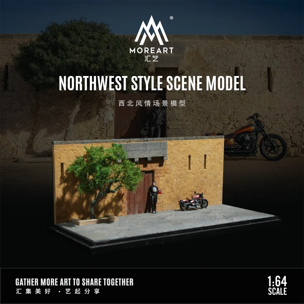 TimeMicro+MoreArt 1:64 Northwest Style theme car model display scene with acrylic dust cover