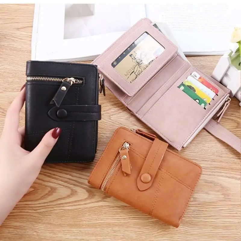 

Women's Short Purse Leather Wallet Hasp Money Bag Card Coin Holder 547A