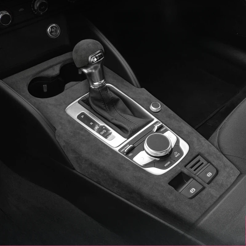 

For Audi A3 2014-2020 Modified Central Control Gear Frame Gear Turn The Water Cup Frame Over Fur Interior Decoration