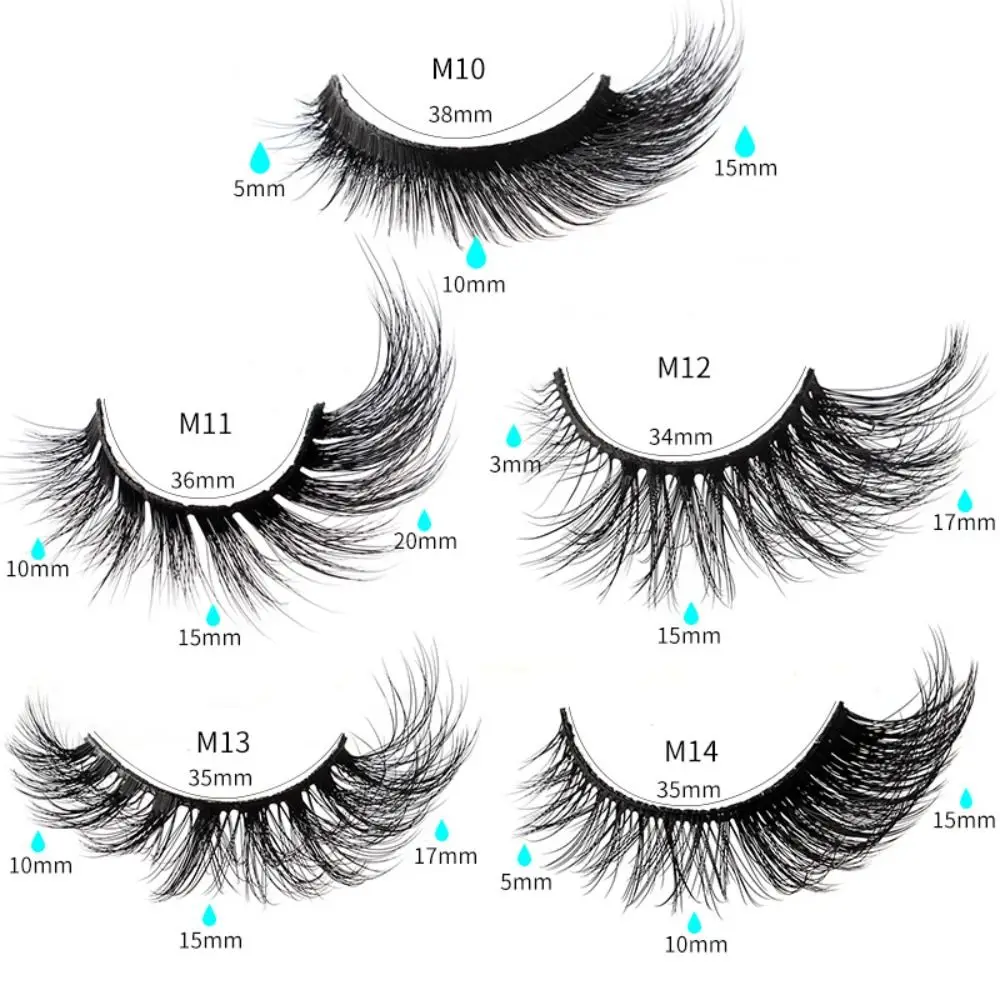 3D Fuffy Lashes Women Beauty Faux Mink Hair False Eyelashes Fox Eye Thick Long Eye Lashes Faux Mink Eyelashes