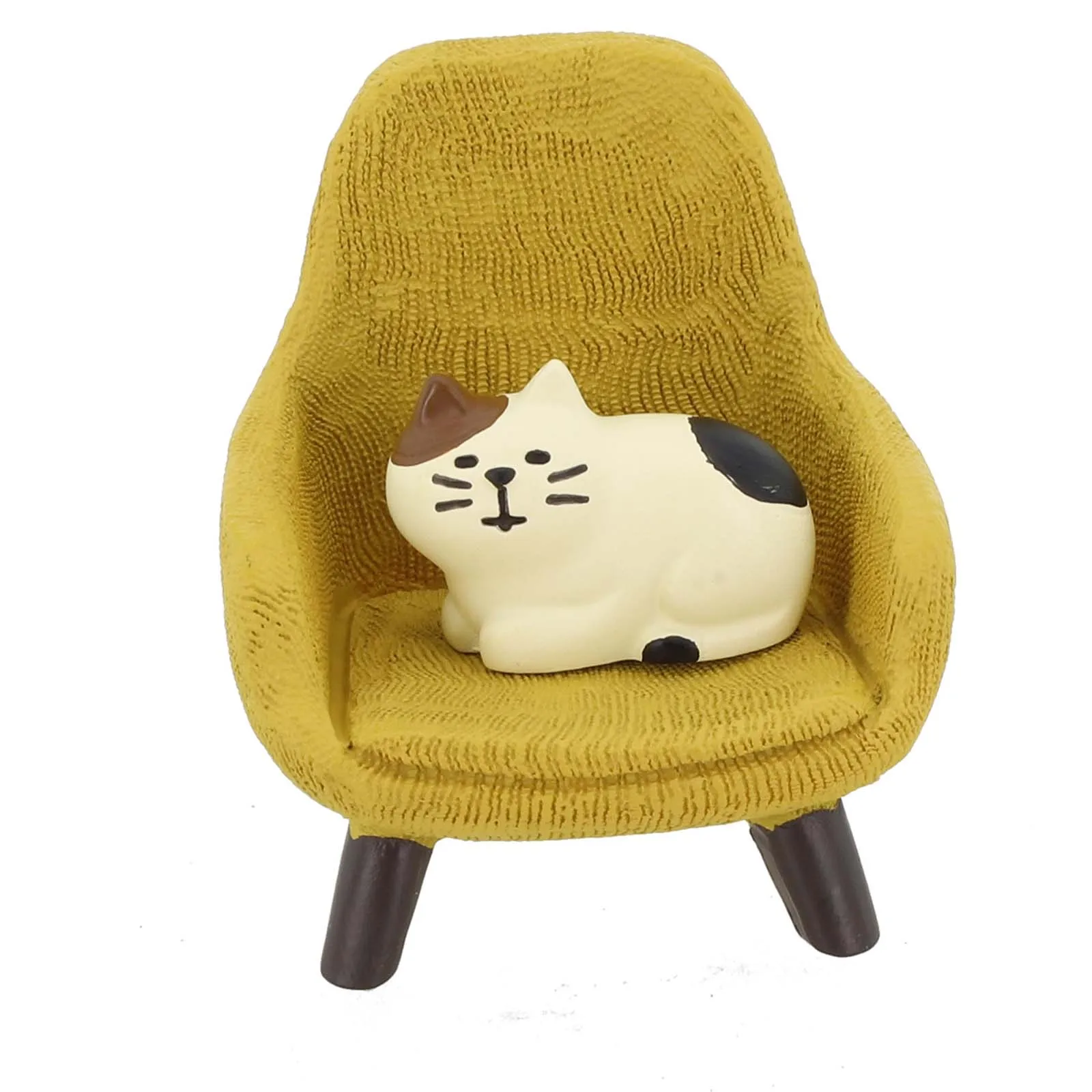 Whimsical Home Decor Unique Resin Doll Living Room Decor Charming Cartoon Cat Chair Cartoon Doll Adorable Design