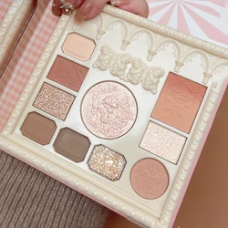 KAPEINE Angel Mysterious Embossed Eye Shadow Palette High Gloss Pearlescent Matte One-piece Disc Lasting Makeup Eye Shadow Plate