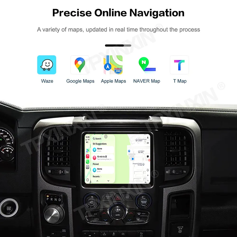 Wireless CarPlay Android Auto Decoder For Dodge Ram Dart Journey Viper Challenger 2013~2022 Mirror Link Camera