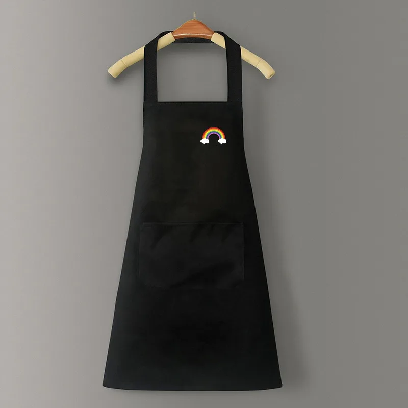 Waterproof Oil‑proof Kitchen Apron with Pocket Cute Printed Cooking Apron for Men Women Household Work