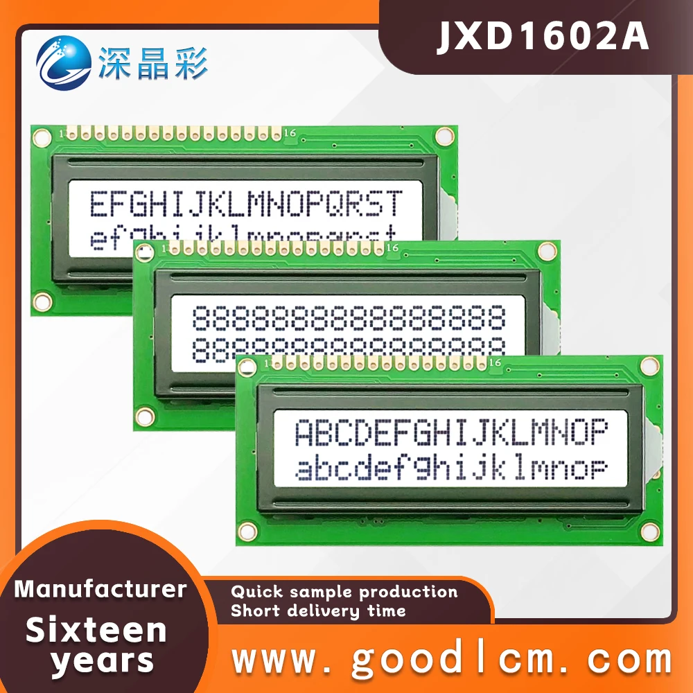 

1602A 2x16 lcd display 16x02 i2c LCD module hd44780 drive Multiple mode colors are available 5.0V or 3.3V power FSTN white