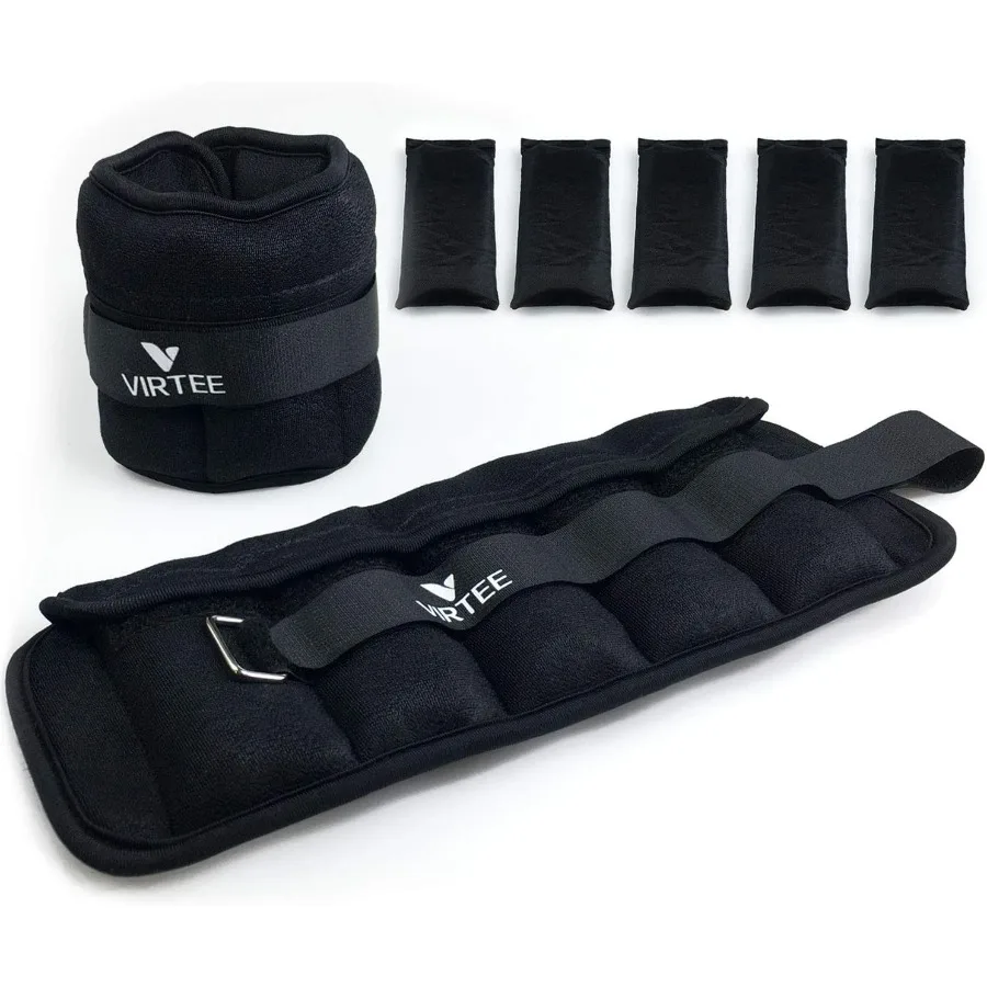

Adjustable Ankle Weights,10 lbs Pair ( 5 lbs per pack ) Arm Leg Weights Set for Men and Women, Weighted Ankle Weight for Jogging