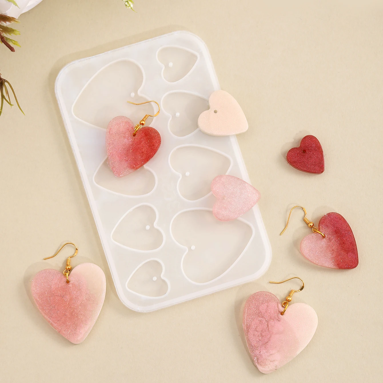 

Geometric Earring Pendant Silicone Mold Round Epoxy Resin Mould For DIY Ornaments Keychain Necklace Charms Epoxy Resin Crafts