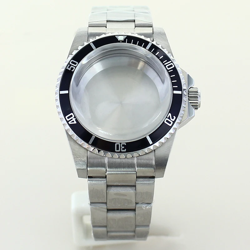 

NH35 Case 38MM Vintage Watch Case Bracelet Dome Acrylic Glass For NH35 NH36 NH34NH38 NH70 Movement Unidirectional Rotation Bezel