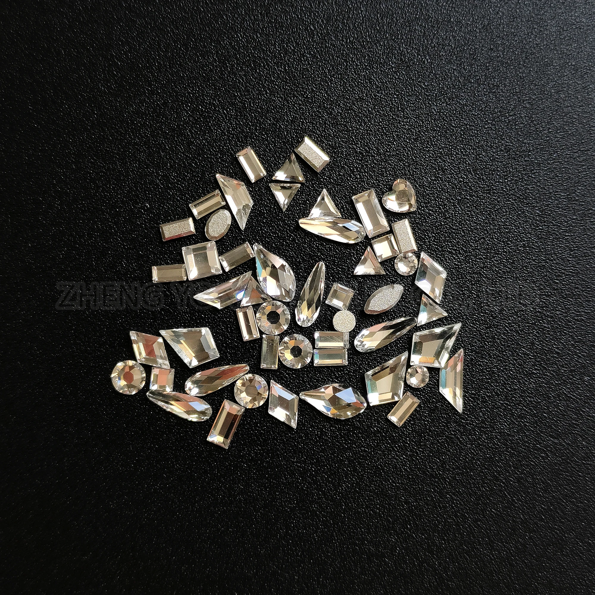 1 Bag Crystal Tooth Gems Mix Shapes for Men Women Rhinestone Flat Back Dental Jewelry Gems