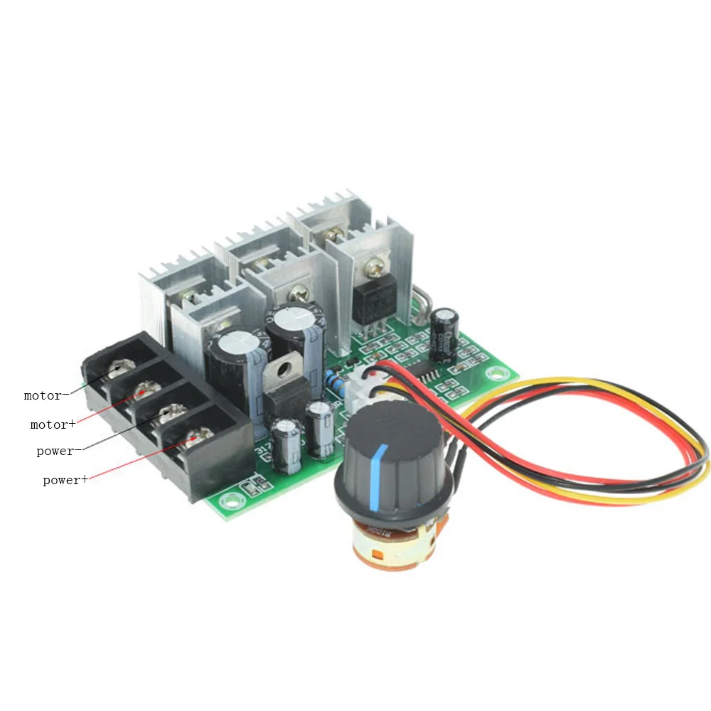 

DC Motor Speed Controller DC10-55V 30A 0-100% High Power Control Switch Motor Speed Regulator DC Motor Speed Control Governor