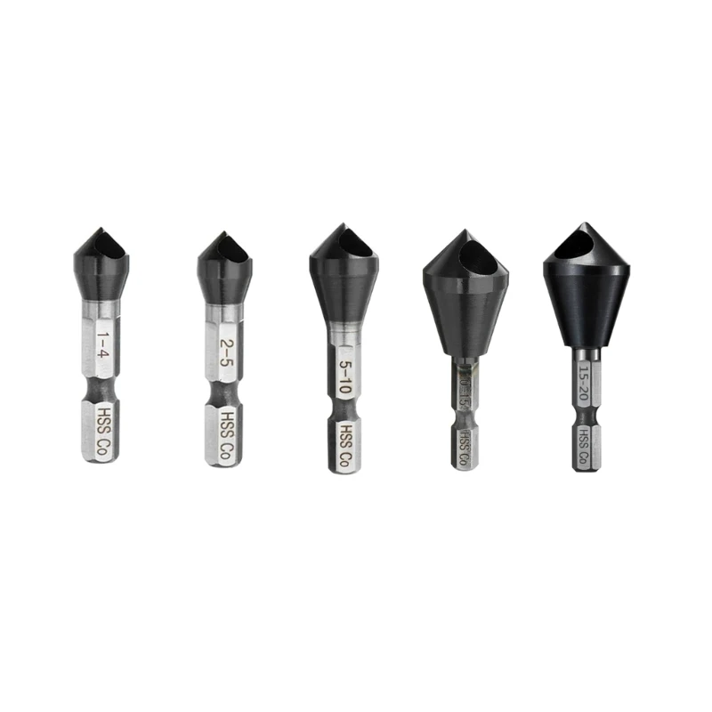 M35 kobalt Countersink Deburring Chamfer Drill Bit 1-4/2-5/5-10/10-15mm HRC89 517A