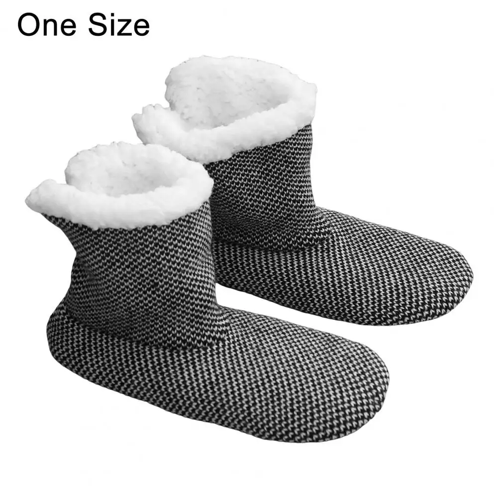 Soft Skin-friendly Socks Women’s Winter Cozy Slipper Socks Fleece Lined Soft Warm Floor Socks Thick Fuzzy Non-slip Indoor