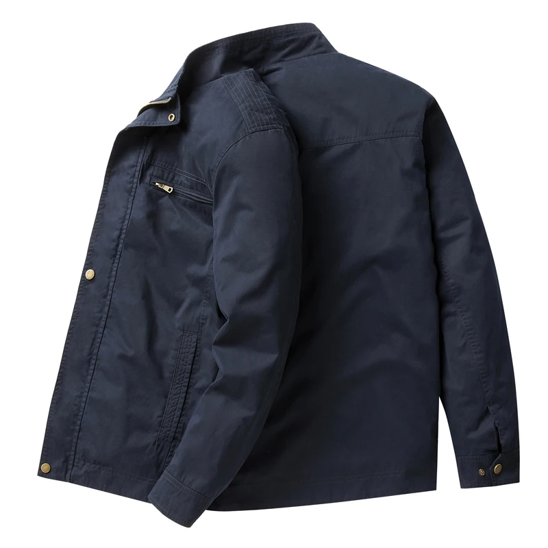 Spring Autumn New Style Stand Collar Jacket High Quality Men Casual Loosen Regular Style Coat All Match Brand Top Coat XJ520
