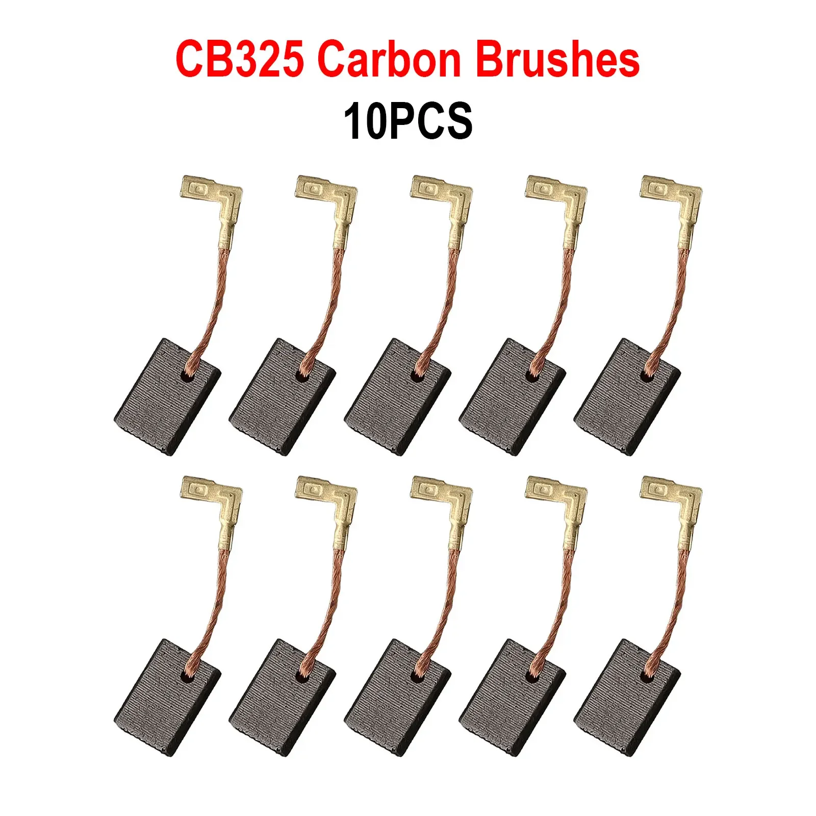 10 ชิ้นแปรงคาร์บอนสําหรับ Ma - Kita CB330/CB318/CB325/9553NB/9554NB/9555NB 16x11x5 มม. คาร์บอนและโลหะเครื่องมืออุปกรณ์เสริม