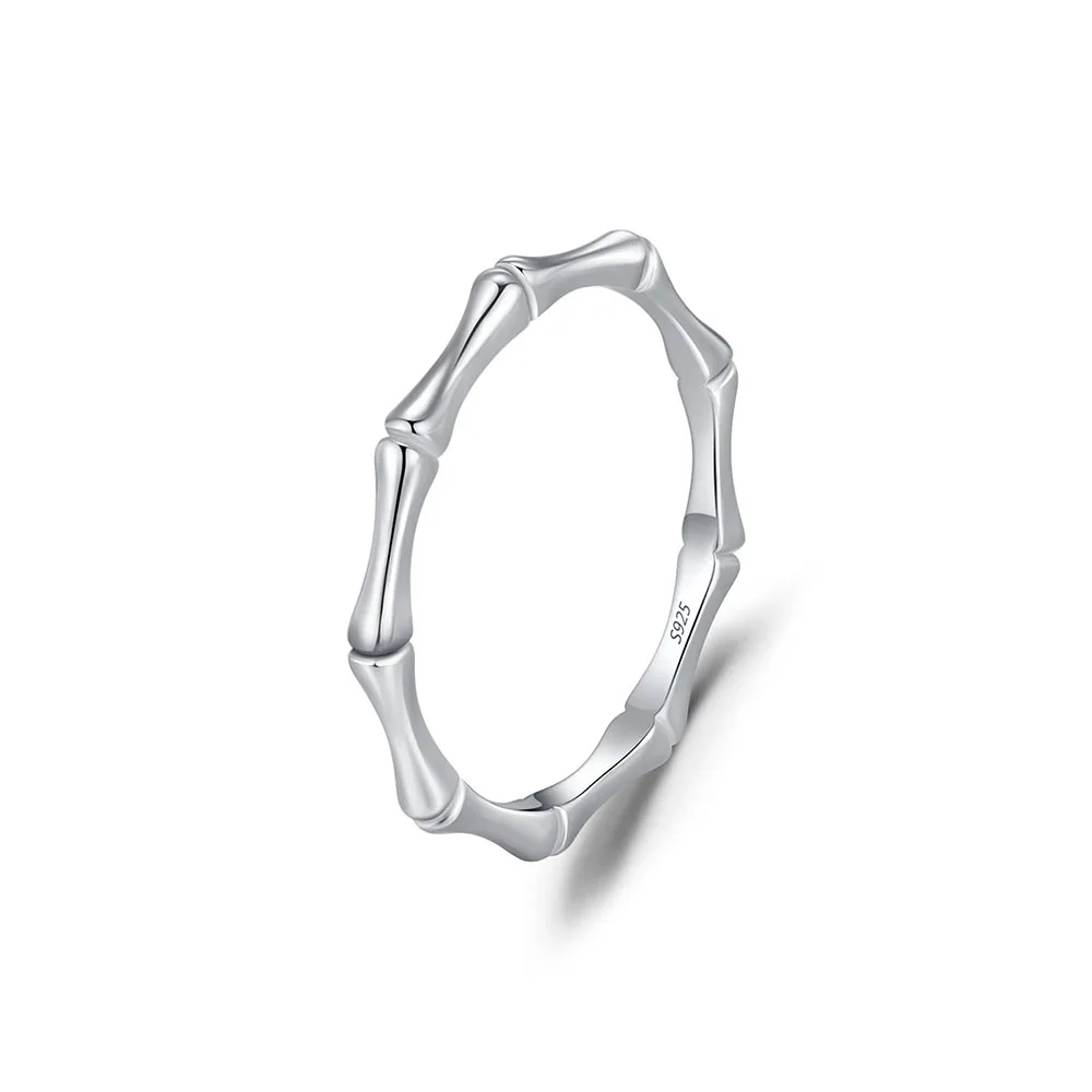 Apexelle Brand Fashion Jewelry 925 Sterling Silver Rings Simple Polishing Bamboo Joint Rings Daily Wear Fine Jewelry