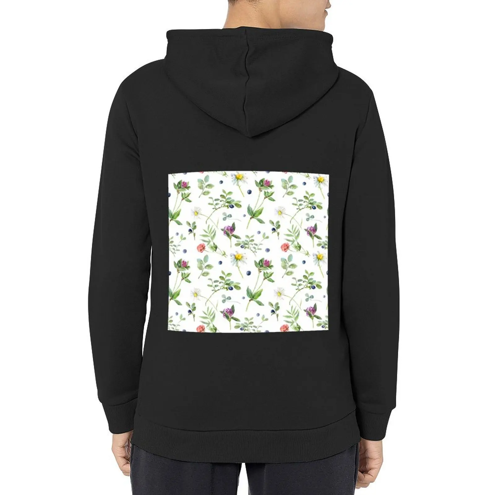 

Blooming flowers and berries Hoodie men's coat men's winter sweater japanese style men's sweat-shirt man hoodie