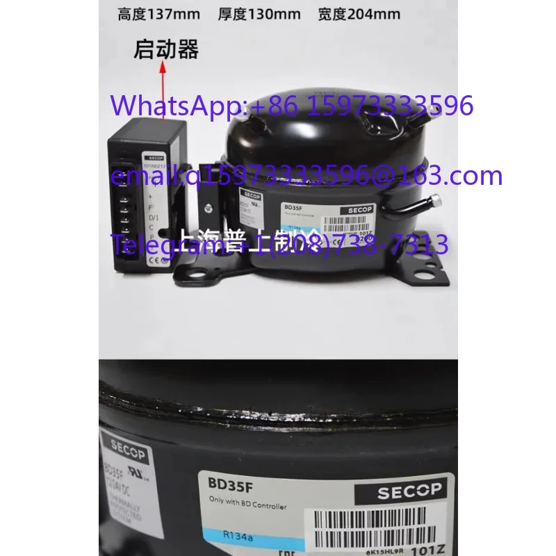 12V/24V DC Hermetic Refrigeration Compressor R134a For Car Fridge Mini Freezer Replacement Refrigerator Cooling Spare Parts