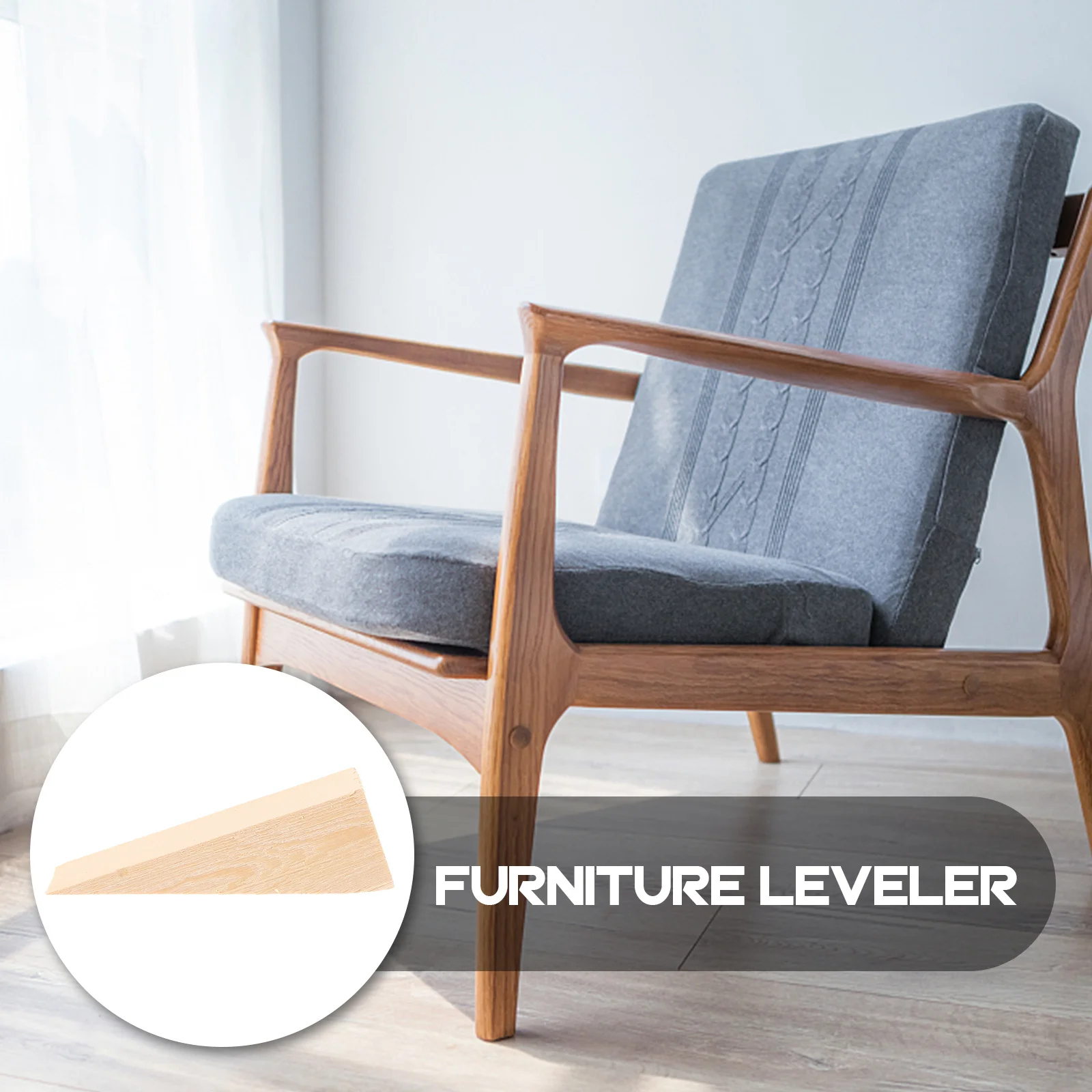 

5Pcs Chair Shims Wood Leveling Wedges for Furniture Sturdy Table Leg Leveler Door Floor Leveling Blocks Stabilizer Tool