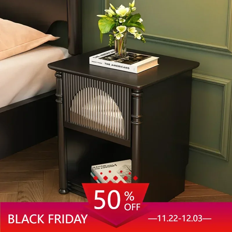 

Black Cabinet Storage Nightstand Bedroom Headboard Bedside Table Auxiliary Cabinets Desk Nordic Home Furniture Mesa De Noche