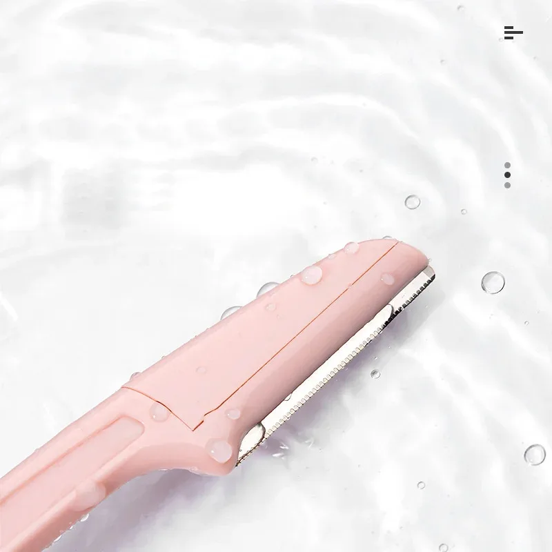 3PCS 휴대용 눈썹 트리머 안전 눈썹 셰이퍼 접이식 눈썹 트리머 면도날 면도기 여성 메이크업 도구