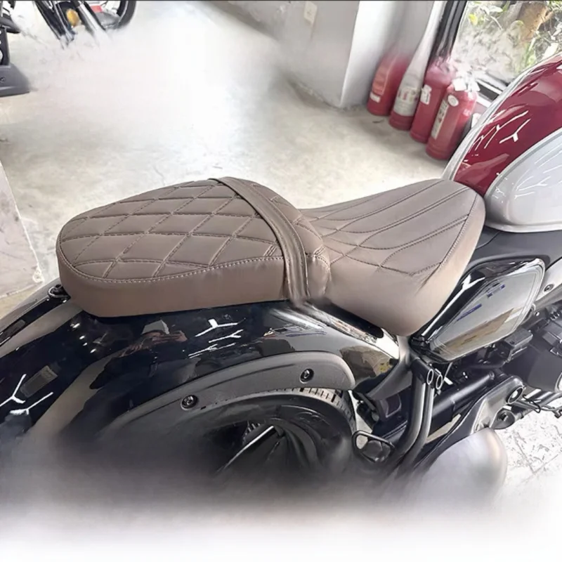 Motorcycle Oil Wax Leather Diamond Seat clc450 seat cushion modification special seat Fit for CFMOTO 450CLC CL-C450 2023 2024