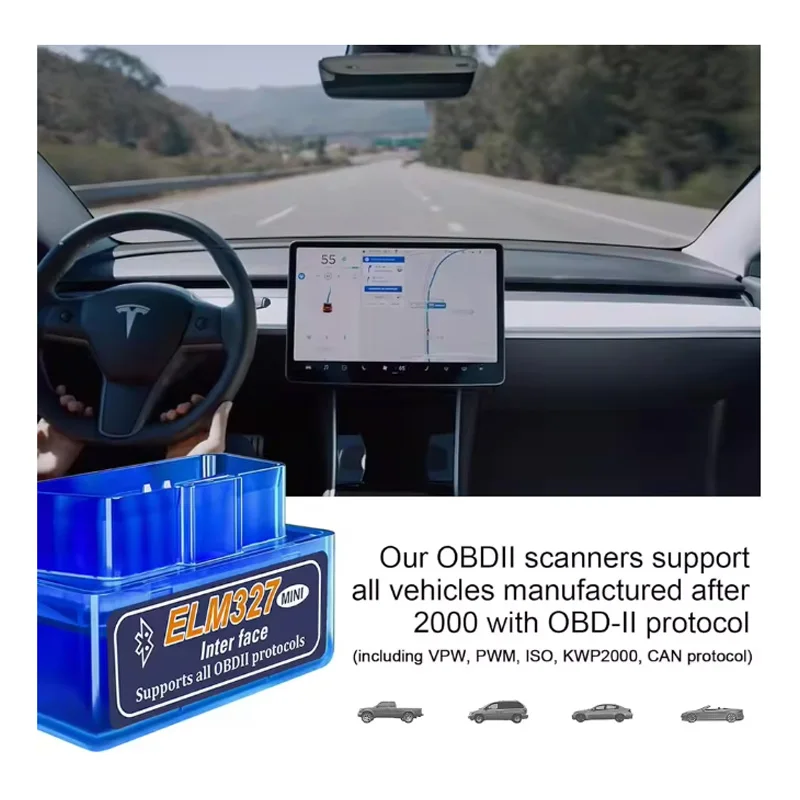 Mini Bluetooth ELM327 V2.1 V1.5 Auto Scanner Wifi ELM 327 V2.1 V1.5 Code Reader OBD2 Car Diagnostic Tool OBDII On Android IOS