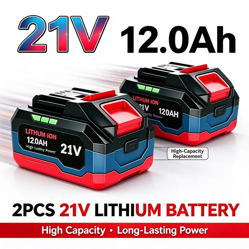 21V 6.0 9.0 12.0Ah Rechargeable Lithium Battery Kit for Makita 18V Cordless Impact Wrench, Saw, Grinder, Screwdriver