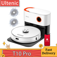 Ultenic T10 Pro Robot Vacuum Cleaner with Self Emptying Station 4000Pa Suction Dual SpinPower Mopping 3.3L Dustbag APP Control