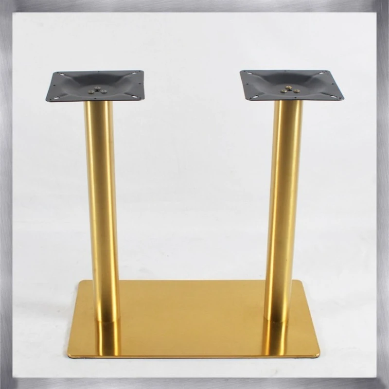 

Stainless steel mirror hardware table foot heterosexual flower tube middle column stainless steel dining table table foot