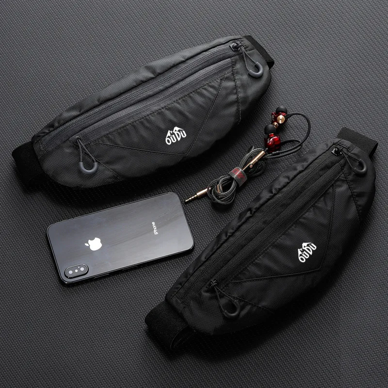 HOMEFISH Laufgürtel für Damen/Herren mit Taschen, Marathon-Jogging-Tasche, Outdoor-Sport-Fahrrad-Handytasche – Detail 3