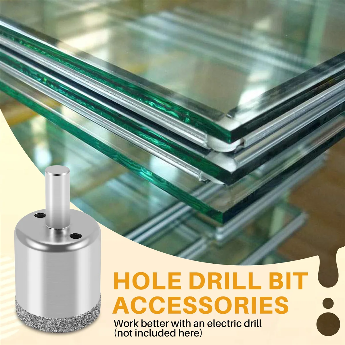 Алмазный наконечник для сверления керамической плитки и стекла, 30 мм