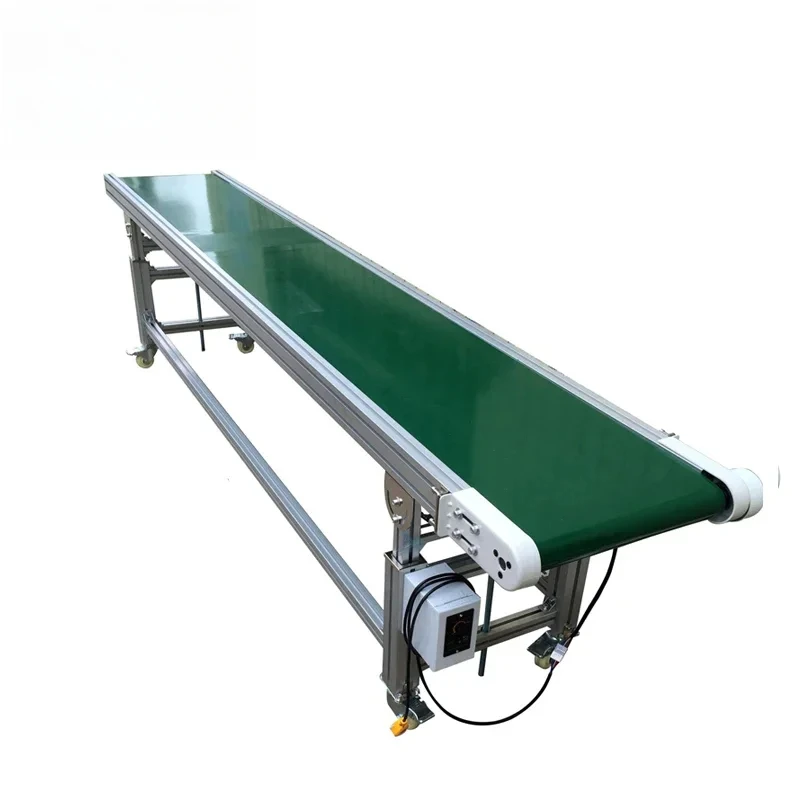Chinese Factory Flat Belt Conveyor Factory Customization Green PVC Belt Conveyor System Design Food Grade White Belt Conveyor