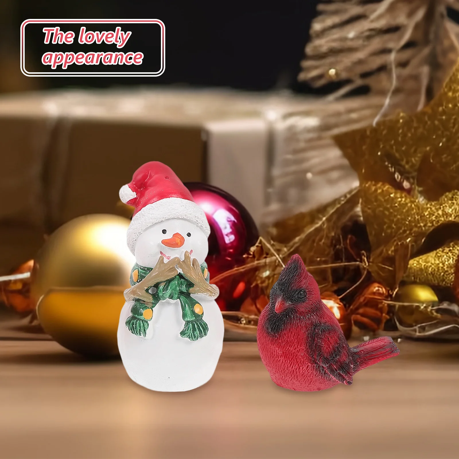 

1Set Santa Claus Christmas Resin Decoration Cute Tiny Xmas Bedroom Kitchen Party Supply Mini Christmas Ornaments