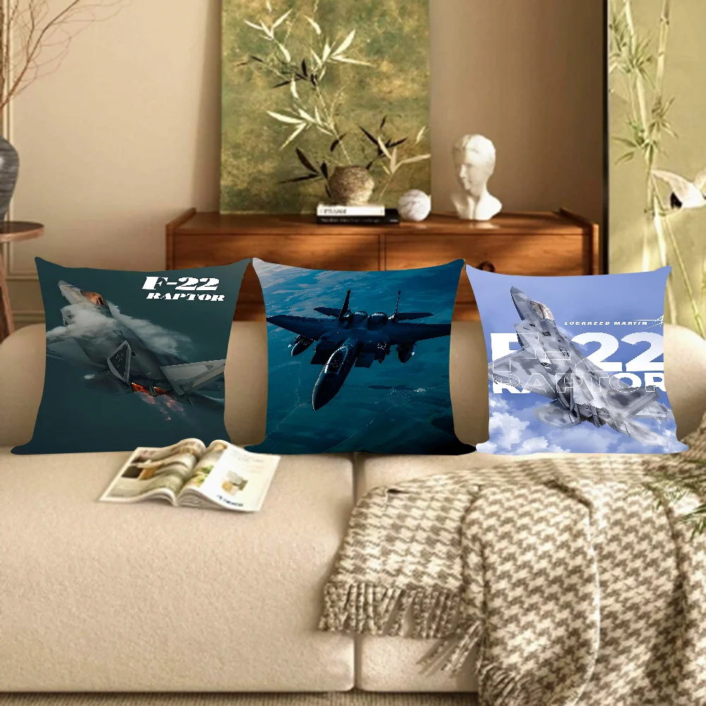 

American Fighter F22 16 Pillowcase Toon Gift Cushion Cover Bedroom Home Sofa Chair Seat Decor Pillow Case