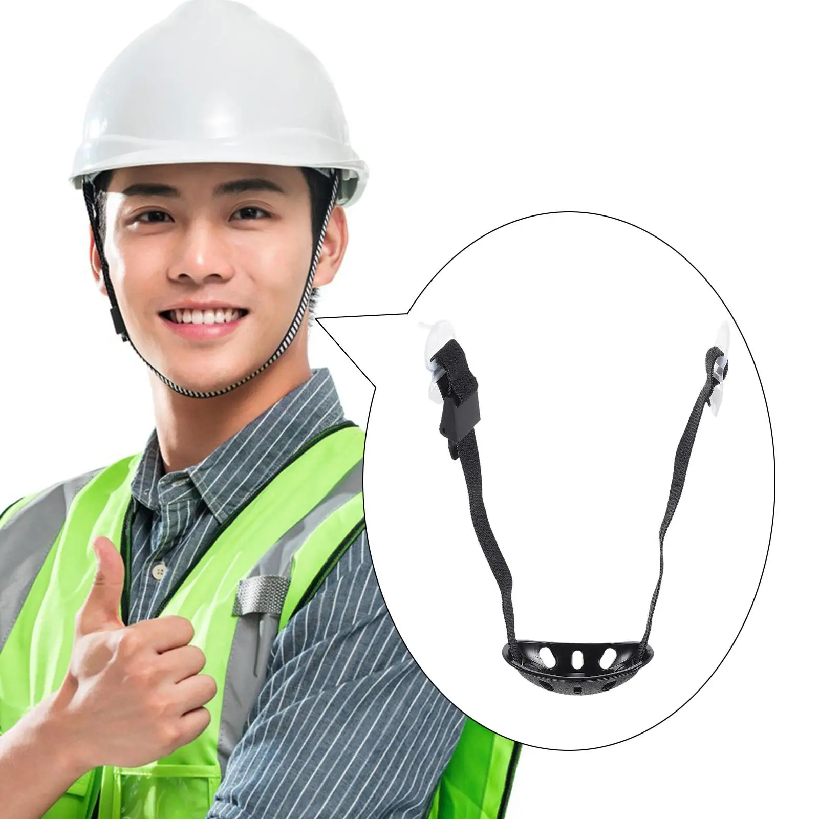 Industrial Hard Hat Chin Strap Easy Install Elastic Helmet Cord Professional Safety Accessory for Building Site Worker