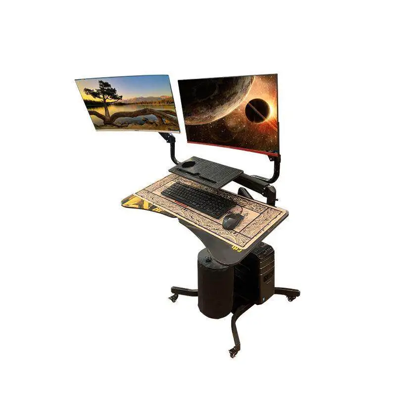 Computer chair table integrated space capsule computer table suspension bracket