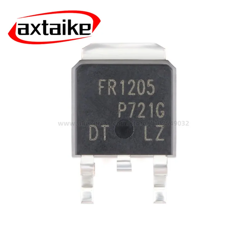 10PCS IRFR1205 FR1205 TO-252 IRFR1205TRPBF DPAK IRFR1205PBF 55V 44A 107W SMD N-Channel Power MOSFET Transistor