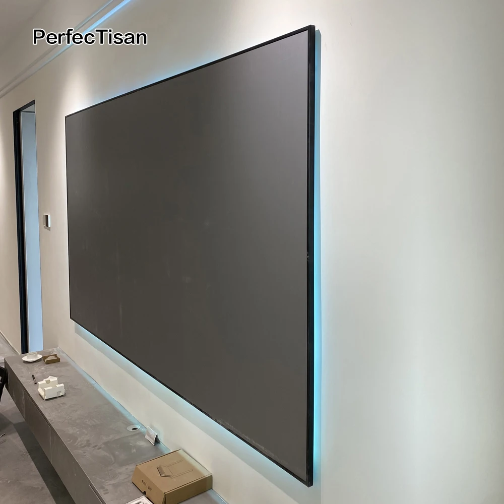 3D Projector Screens 80 Inch Long Throw Gain1.3 ALR Projector Screen Fixed Frame Screen