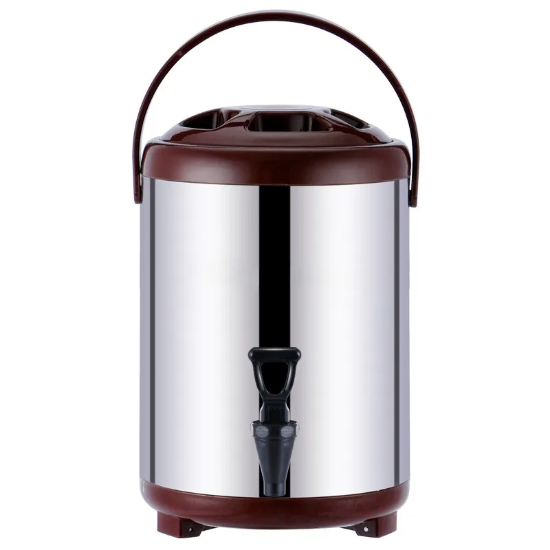 Stainless Steel Milk Tea Thermos Bucket/12L Kitchen Coffee Milk Tea Ice Bucket