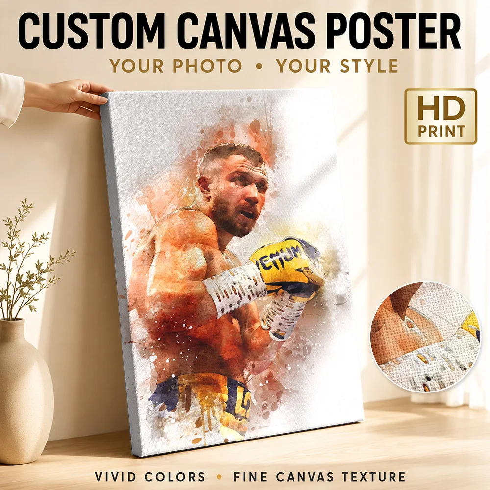 Vasyl Lomachenko Framed Canvas Print Poster Custom Modern Aesthetic Wall Art for Bedroom Decor Ready to Hang Housewarming Gift
