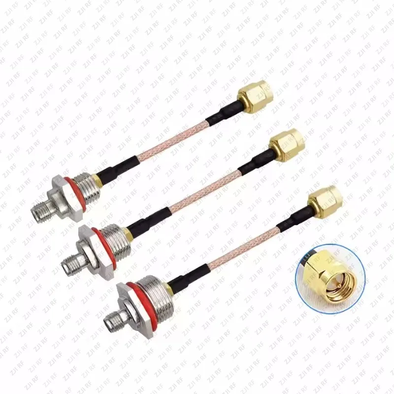 SMA M10 M12 M16 Female Screw To Male Waterproof Box Jumper AP Routing Antenna Connection Extension Cable RG316