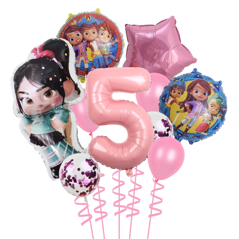 10pcs Disney Wreck-It Ralph Party Balloons Vanellope Balloons 32