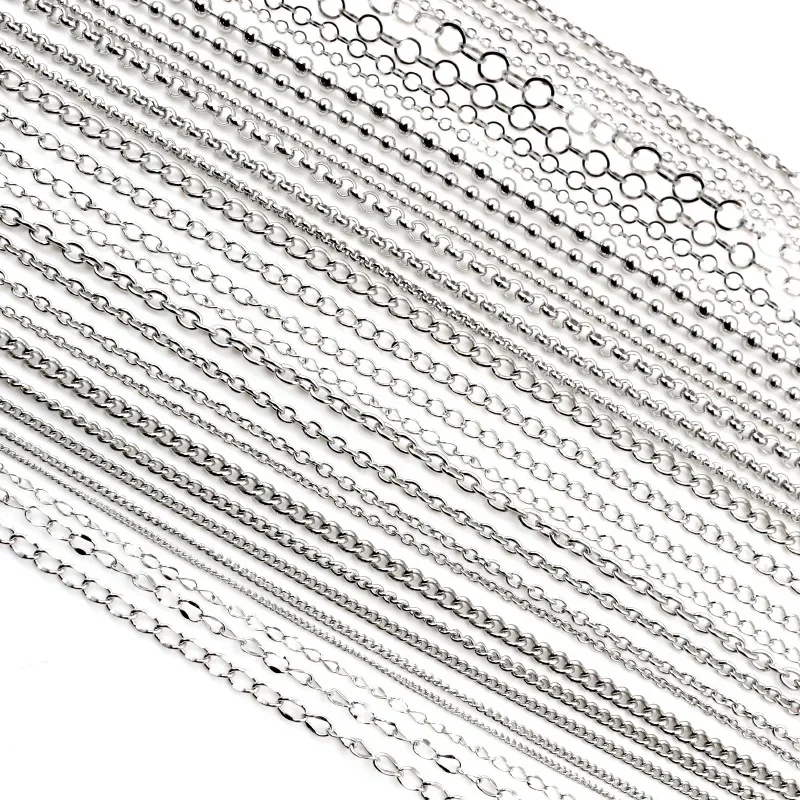 5 Meters/Lot Never Fade Stainless Steel Multi Styles Necklace Chains For DIY Jewelry Making Findings Accessories Handmade image 2