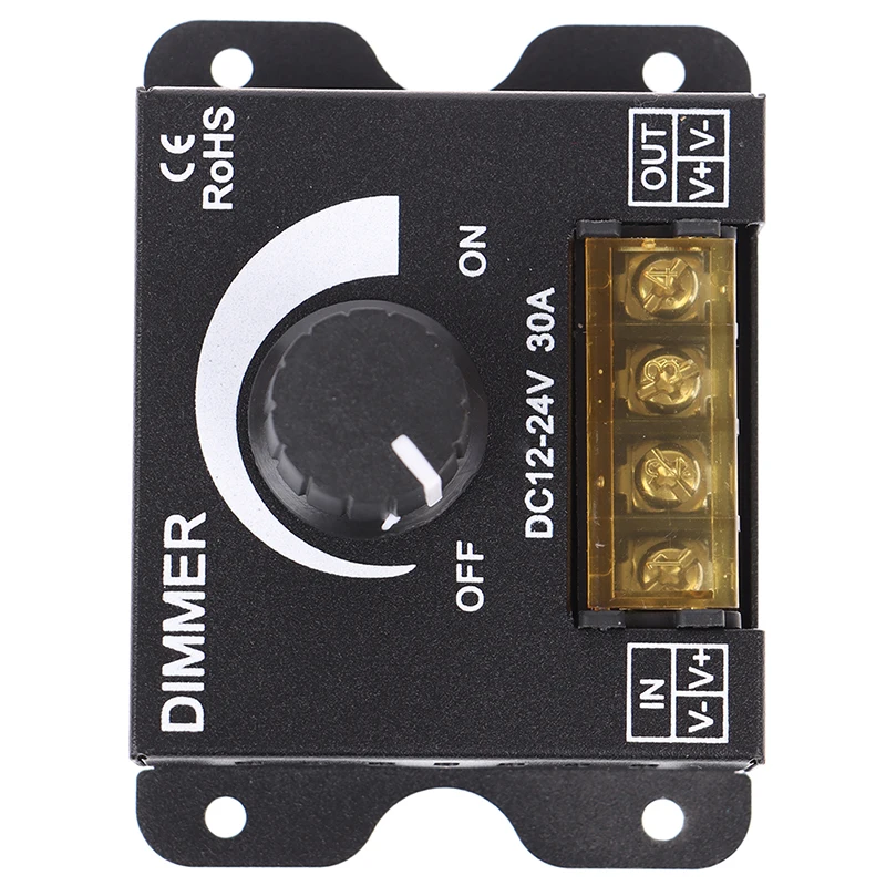 1 Uds DC12V-24V atenuador LED 30A 360W tira controladora de ajuste Manual para un solo Color 5050/3528