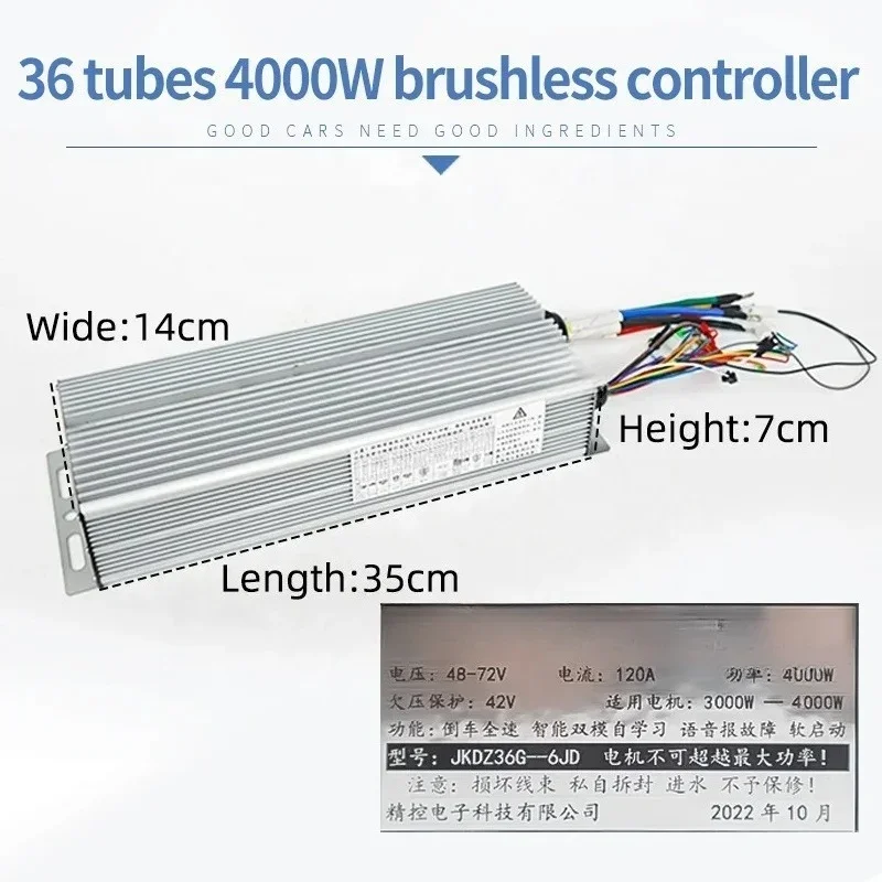Customized 60-72V 4000W  intelligent brushless motor controller  for low-speed electric vehicles 36 tube BL Controller